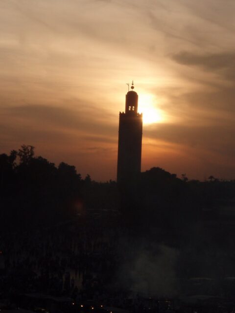 La Koutoubia bij zonsondergang