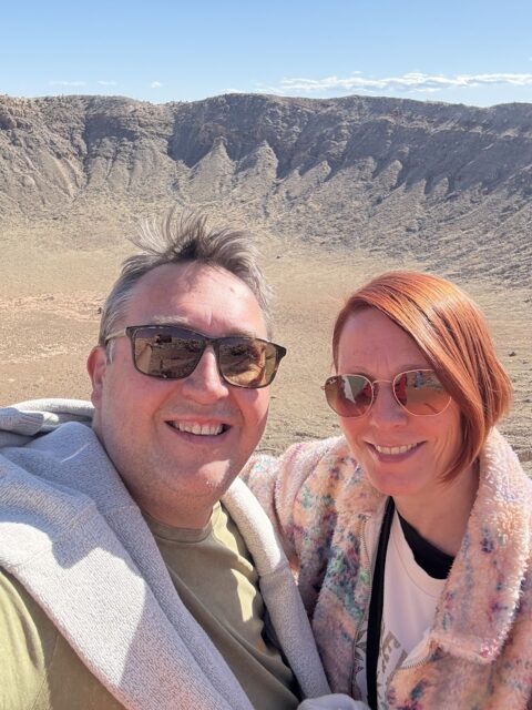 Genieten aan de rand van de crater